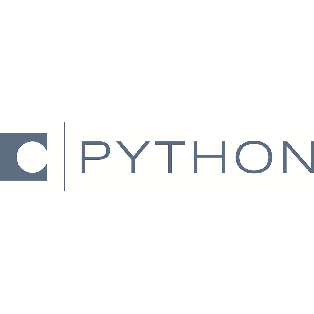 the Python logo.